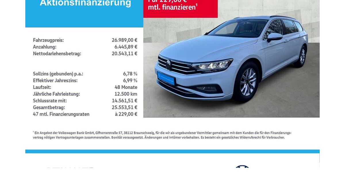 VW Passat Variant 37.147 km 26.989 &euro; Lingen 49808