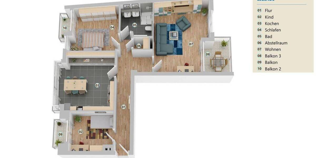 Etagenwohnung Ochtrup - 3 Zimmer, 100 m&sup2;, 1.075&euro; | Angebot:26825397