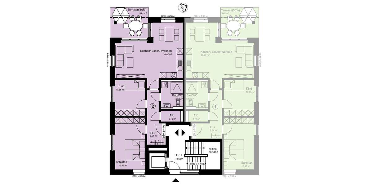Etagenwohnung Recke - 3 Zimmer, 78 m&sup2;, 348.039&euro; | Angebot:25688450