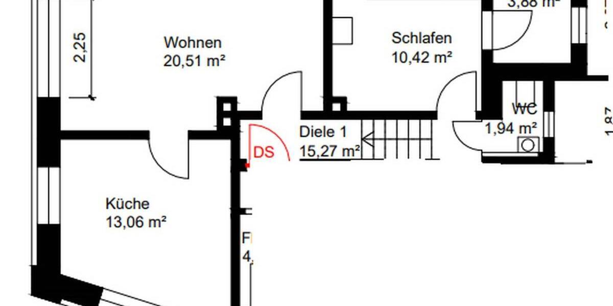 Etagenwohnung Rheine Innenstadt - 2 Zimmer, 65 m&sup2;, 659&euro; | Angebot:26871427