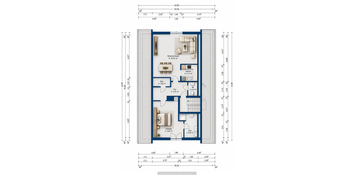 Großzügige 2-Zimmer Wohnung in guter Lage! - Dachgeschoßwohnung Rheine Rheine | Angebot:27705603