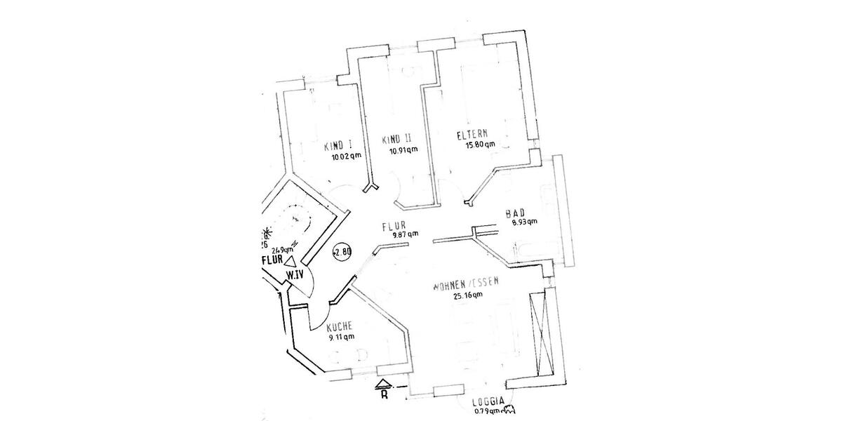 Etagenwohnung Lingen (Ems) - 4 Zimmer, 91 m&sup2;, 640&euro; | Angebot:26002095