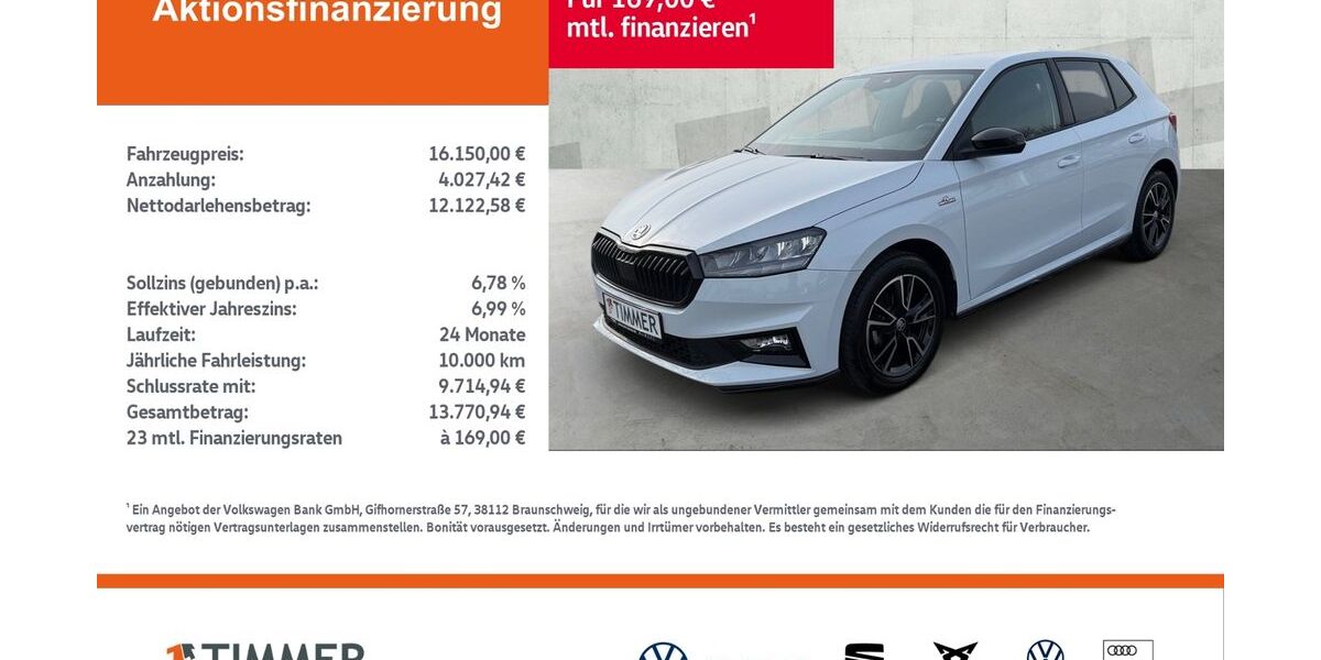 Skoda Fabia 22.238 km 16.150 &euro; Rheine 48432