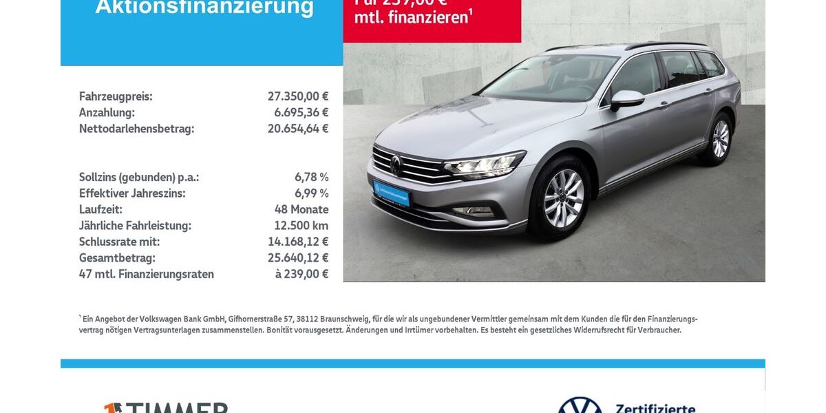VW Passat Variant 28.303 km 27.350 &euro; Lingen 49808