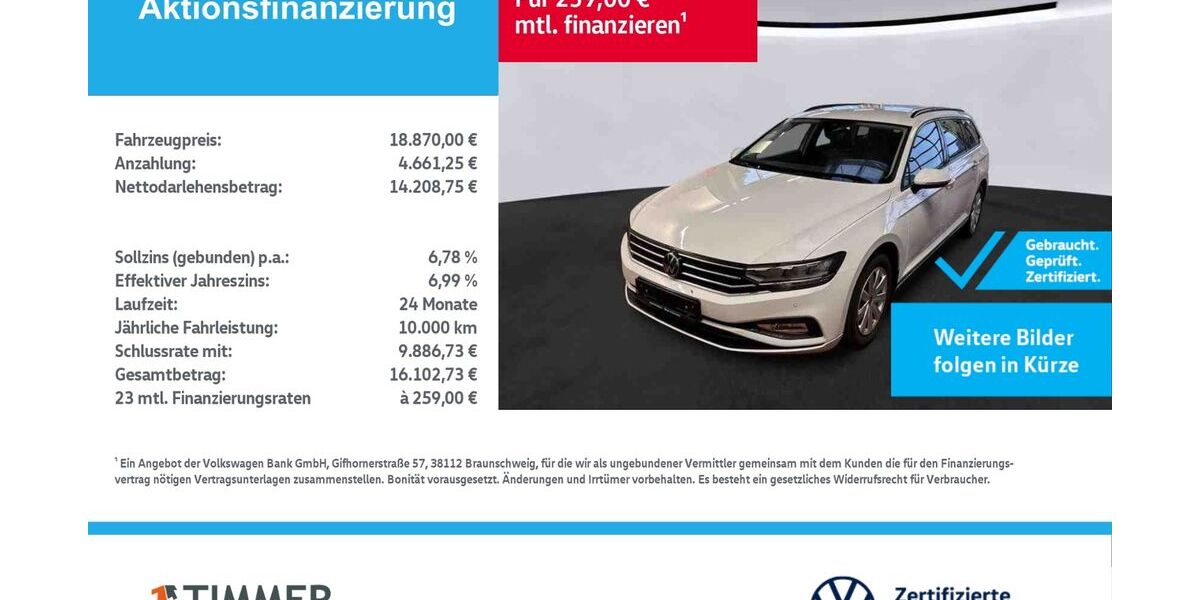 VW Passat Variant 117.738 km 18.850 &euro; Lingen 49808