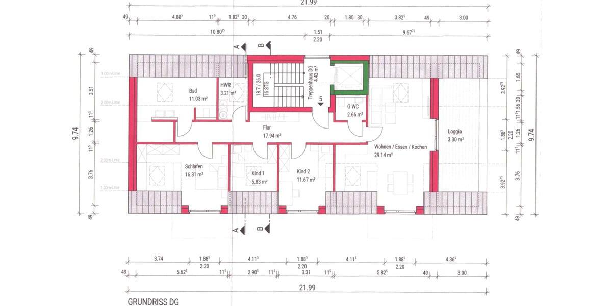 Einfamilienhaus Bad Bentheim - 4 Zimmer, 101 m&sup2;, 1.265&euro; | Angebot:24783574