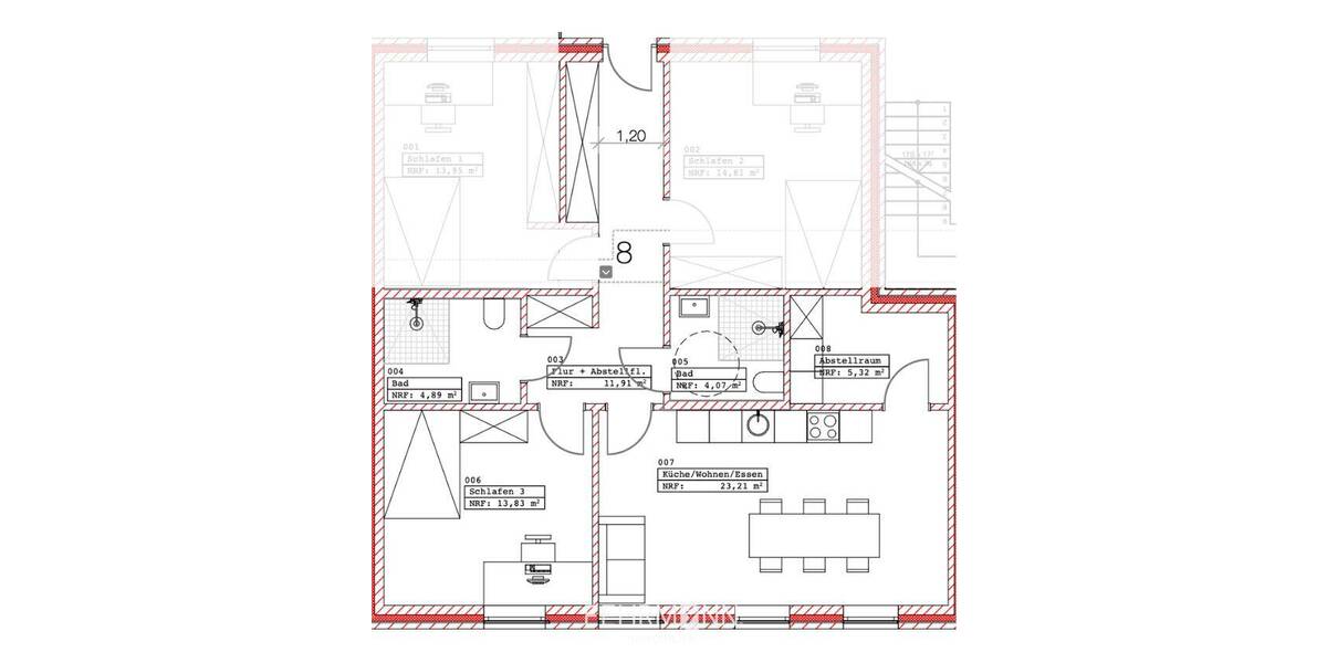 Etagenwohnung Lingen Darme - 2 Zimmer, 13 m&sup2;, 325&euro; | Angebot:25969318