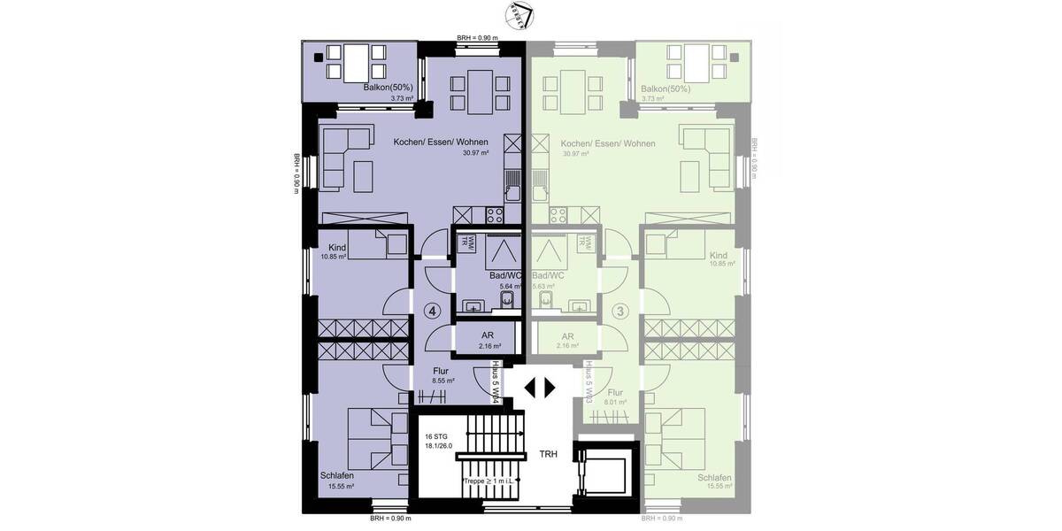 Etagenwohnung Recke - 3 Zimmer, 77 m&sup2;, 330.000&euro; | Angebot:26674093