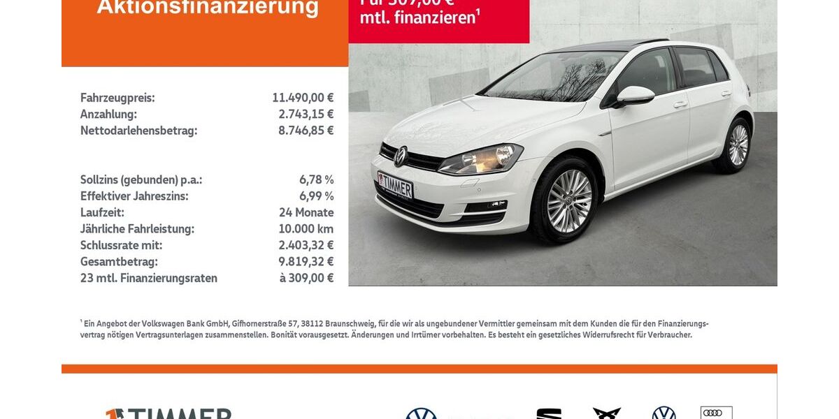 VW Golf 125.840 km 11.490 &euro; Rheine 48432