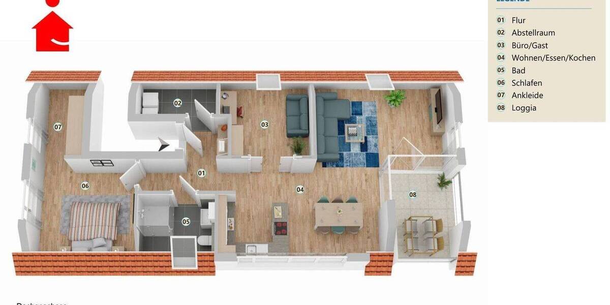 Etagenwohnung Emsdetten - 3 Zimmer, 76 m&sup2;, 335.367&euro; | Angebot:26358874