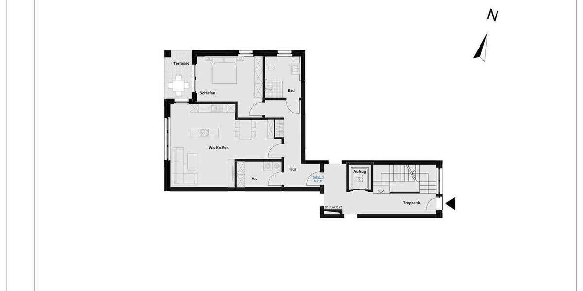 Etagenwohnung Rheine Schotthock - 2 Zimmer, 84 m&sup2;, 399.000&euro; | Angebot:25776797