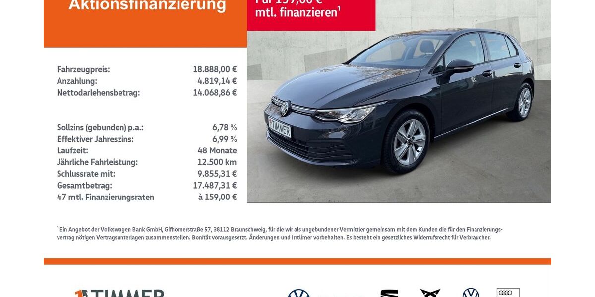 VW Golf 69.684 km 18.888 &euro; Rheine 48432