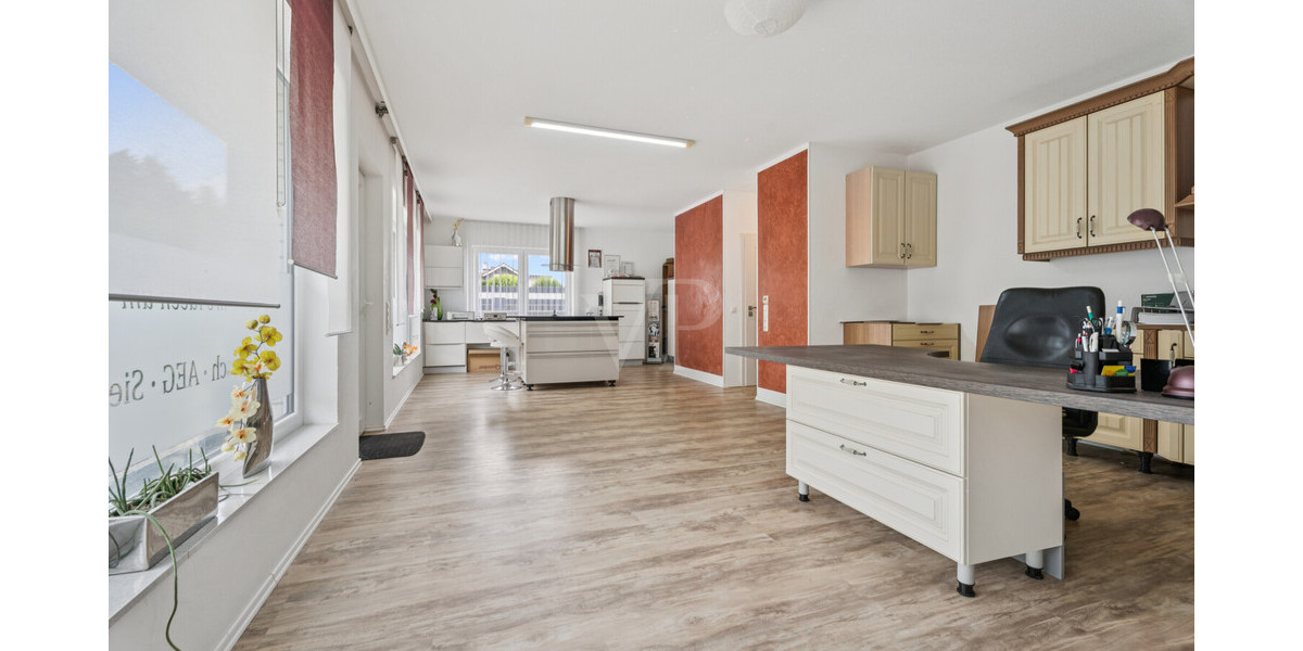 Rarität für Selbstständige! Junge Betriebs- und Wohnimmobilie mit Lagerhalle - Bungalow Mettingen Mettingen | Angebot:22979014