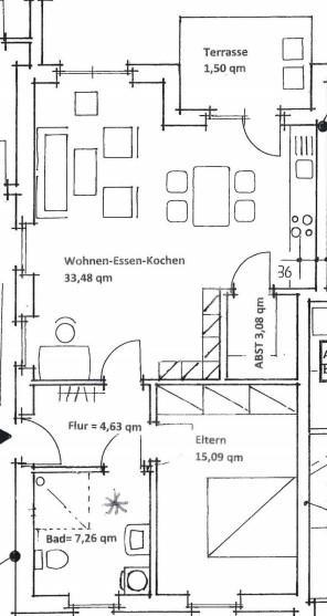 Erdgeschoßwohnung Hopsten - 2 Zimmer, 64 m&sup2;, 434&euro; | Angebot:25960167