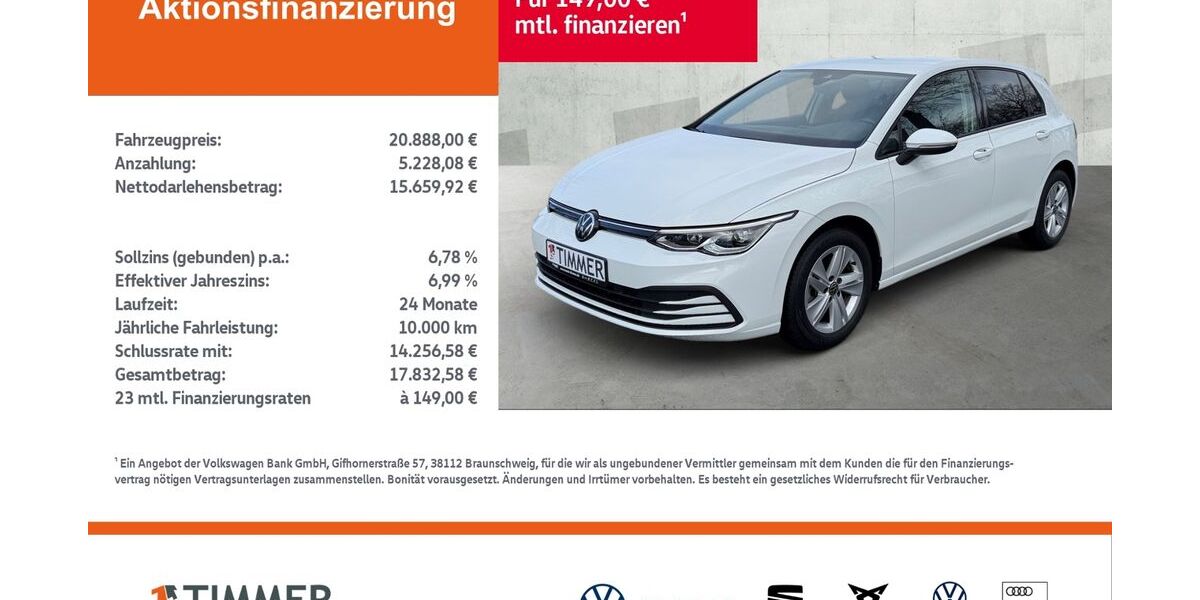 VW Golf 45.478 km 20.888 &euro; Rheine 48432