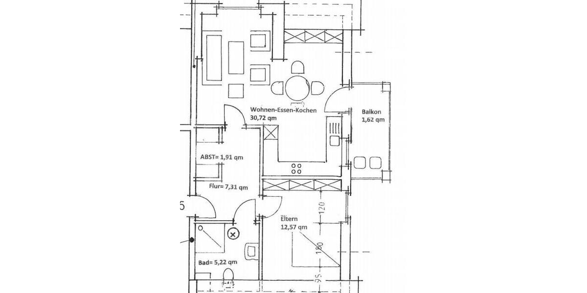 Dachgeschoßwohnung Hopsten - 2 Zimmer, 58 m&sup2;, 585&euro; | Angebot:25962701