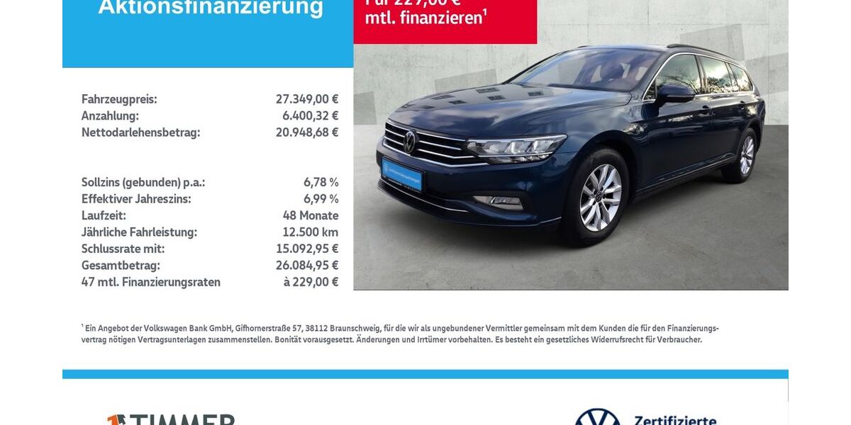 VW Passat Variant 38.289 km 26.859 &euro; Lingen 49808