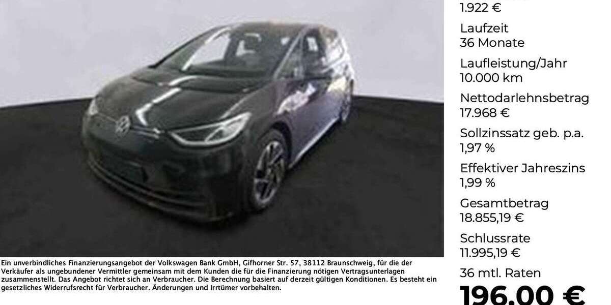 VW ID.3 48.374 km 19.890 &euro; Ibbenbüren 49477