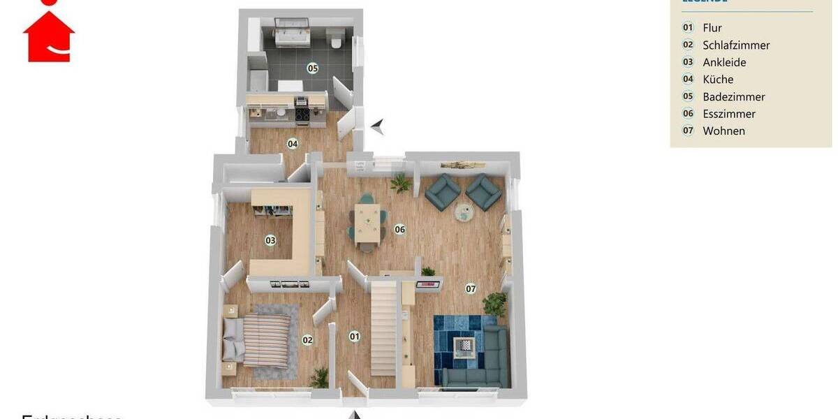 Einfamilienhaus Emsdetten - 5 Zimmer, 135 m&sup2;, 249.000&euro; | Angebot:26684440