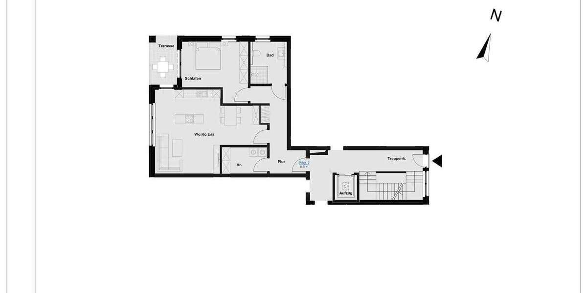 Etagenwohnung Rheine Schotthock - 2 Zimmer, 84 m&sup2;, 399.000&euro; | Angebot:25688473