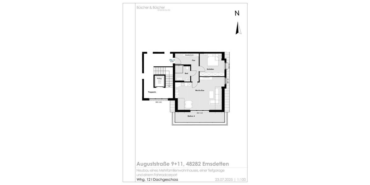 Etagenwohnung Emsdetten - 2 Zimmer, 69 m&sup2;, 333.300&euro; | Angebot:25688521