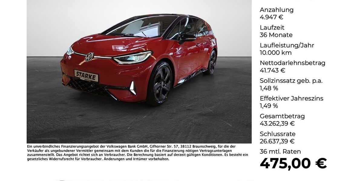 VW ID.3 11.744 km 46.690 &euro; Ibbenbüren 49477