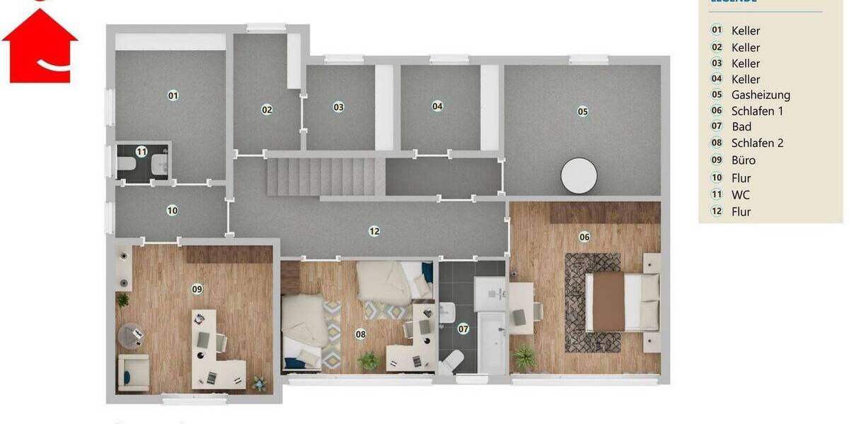 Doppelhaushälfte Tecklenburg - 5 Zimmer, 129 m&sup2;, 282.000&euro; | Angebot:26825400