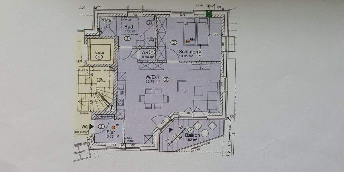 Etagenwohnung Ibbenbüren Stadt - 2 Zimmer, 60 m&sup2;, 757&euro; | Angebot:25729231