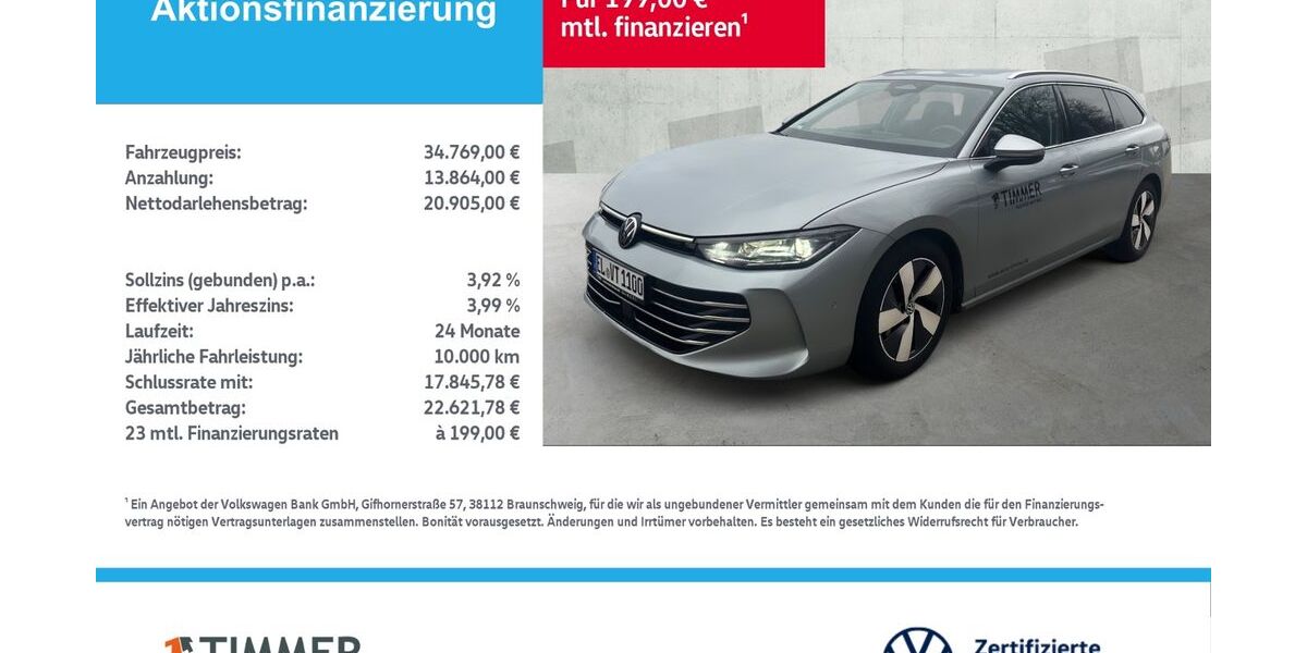 VW Passat Variant 30.999 km 34.769 &euro; Lingen 49808