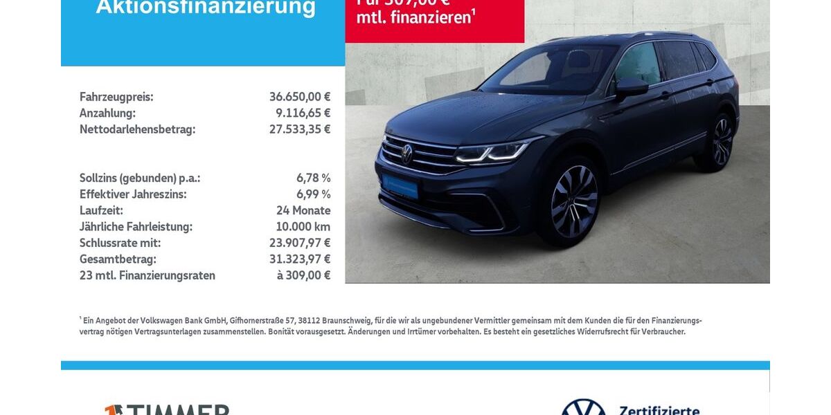 VW Tiguan Allspace 69.135 km 36.389 &euro; Lingen 49808