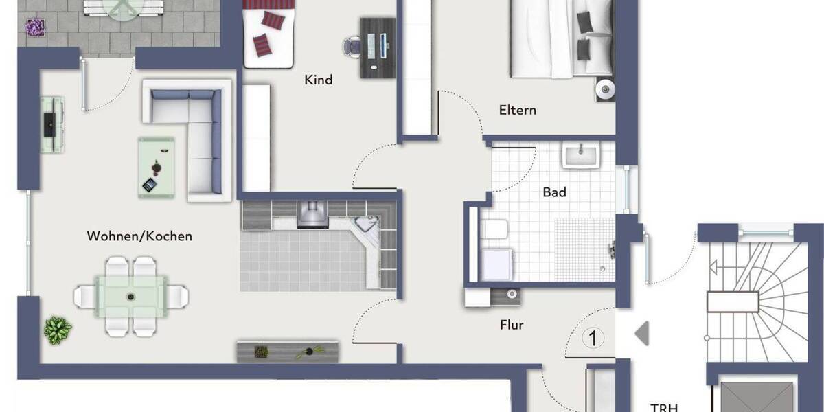 Etagenwohnung Hörstel - 3 Zimmer, 85 m&sup2;, 339.750&euro; | Angebot:25688509