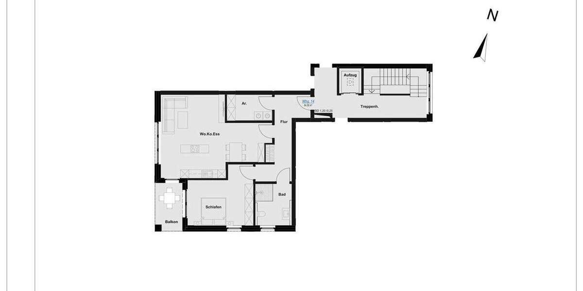 Etagenwohnung Rheine Schotthock - 2 Zimmer, 84 m&sup2;, 399.000&euro; | Angebot:25776810