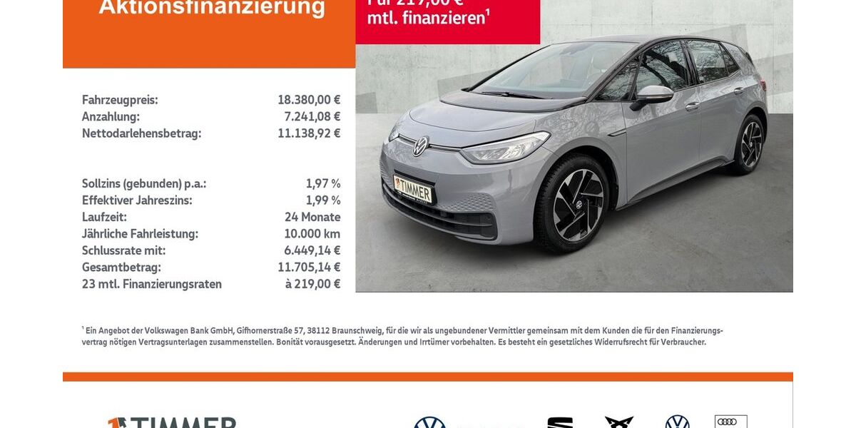 VW ID.3 59.999 km 18.380 &euro; Rheine 48432