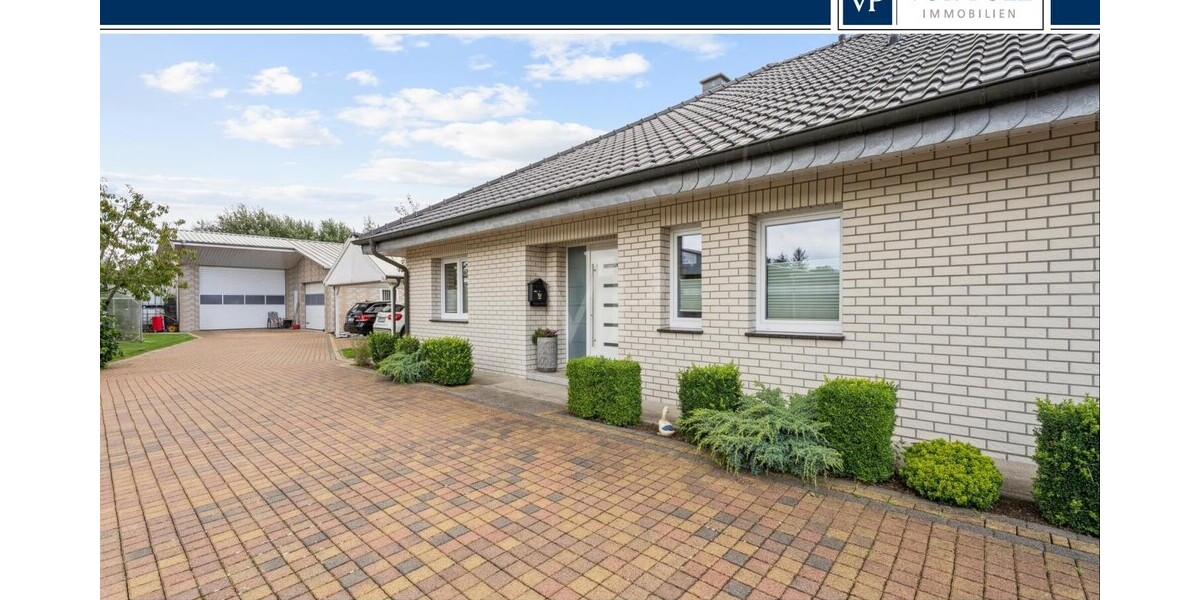 Rarität für Selbstständige! Junge Betriebs- und Wohnimmobilie mit Lagerhalle - Bungalow Mettingen Mettingen | Angebot:22979014