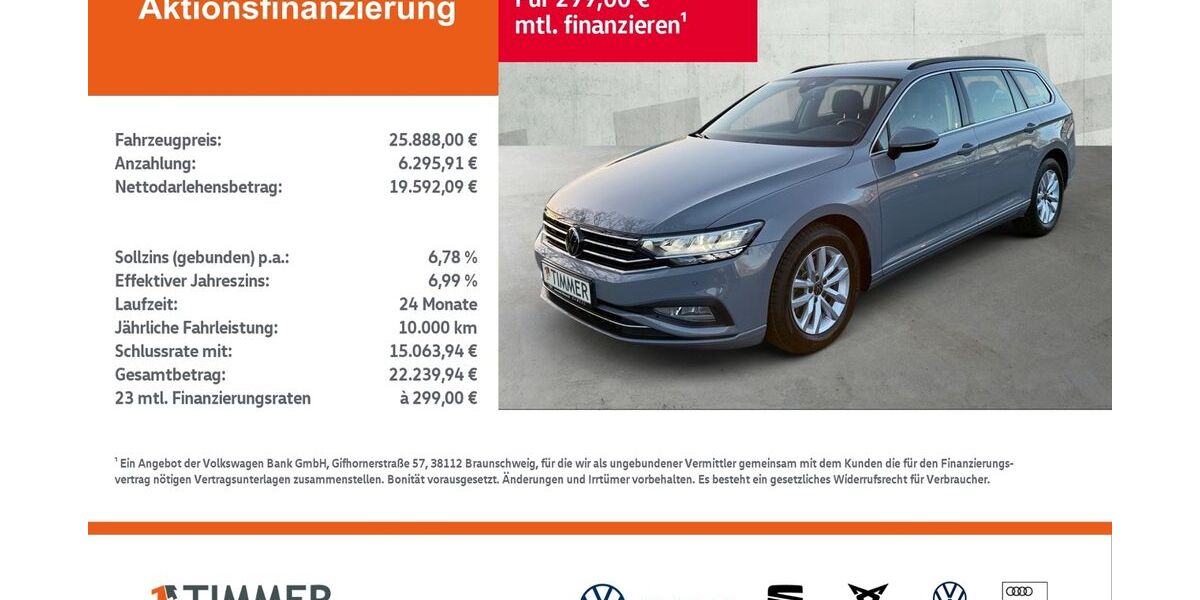 VW Passat Variant 62.999 km 25.888 &euro; Rheine 48432