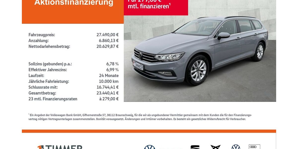 VW Passat Variant 35.555 km 27.490 &euro; Rheine 48432