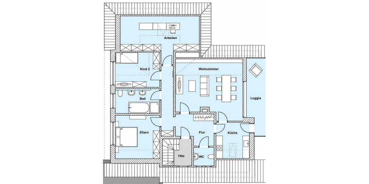 Dachgeschoßwohnung Greven - 4 Zimmer, 110 m&sup2;, 1.090&euro; | Angebot:27597730