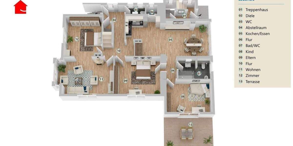 Einfamilienhaus Ibbenbüren Dickenberg - 9 Zimmer, 231 m&sup2;, 545.000&euro; | Angebot:25732492