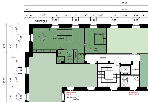 Etagenwohnung Rheine - 2 Zimmer, 60 m&sup2;, 1.200&euro; | Angebot:25972388