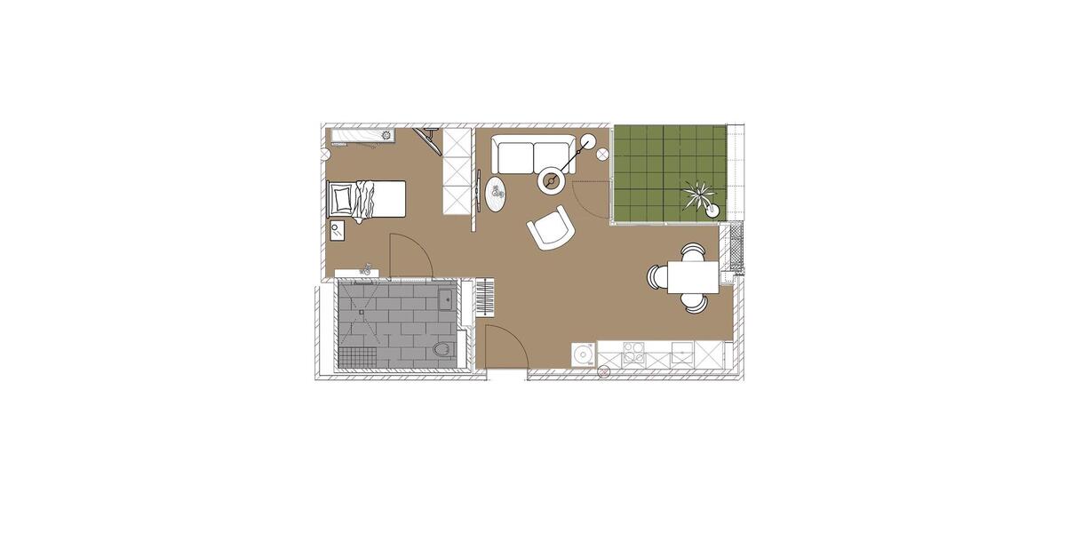 Etagenwohnung Gronau (Westfahlen) - 2 Zimmer, 50 m&sup2;, 666&euro; | Angebot:22929224