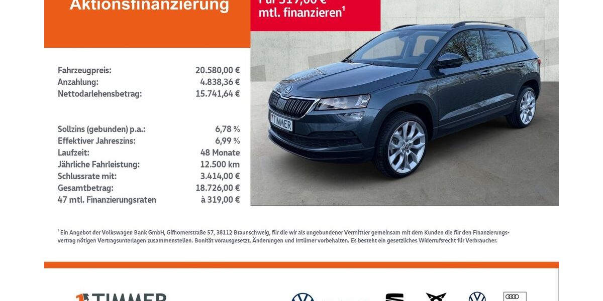Skoda Karoq 84.085 km 19.888 &euro; Rheine 48432
