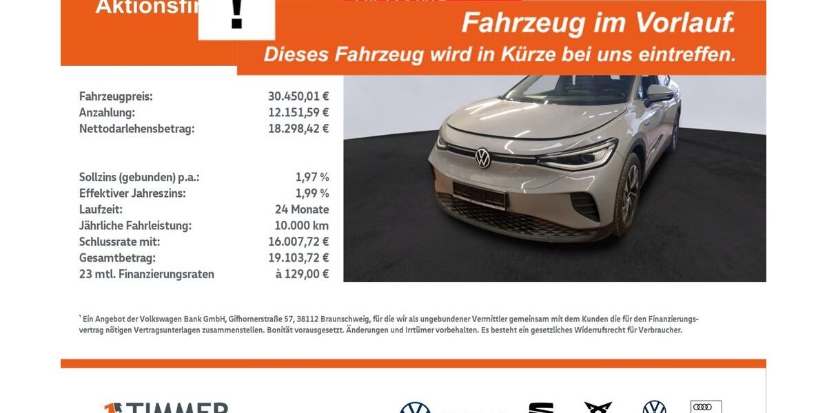VW ID.4 36.724 km 30.450 &euro; Gronau 48599