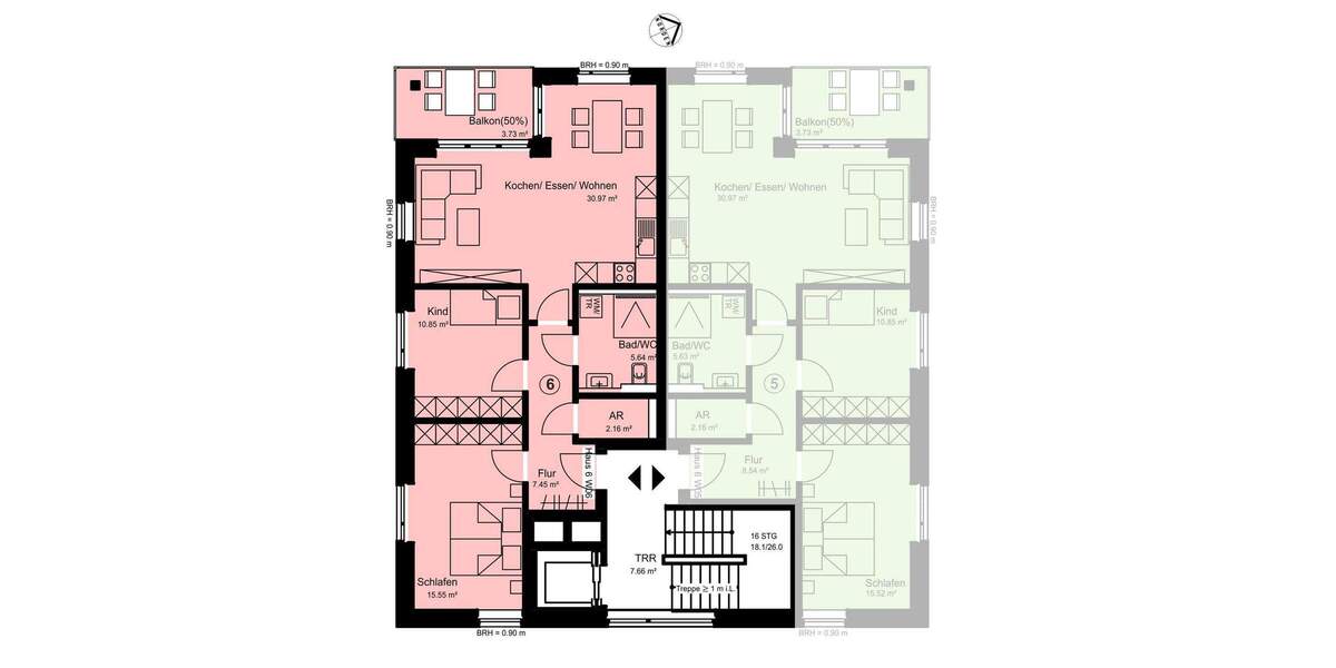 Etagenwohnung Recke - 3 Zimmer, 77 m&sup2;, 342.340&euro; | Angebot:25688540
