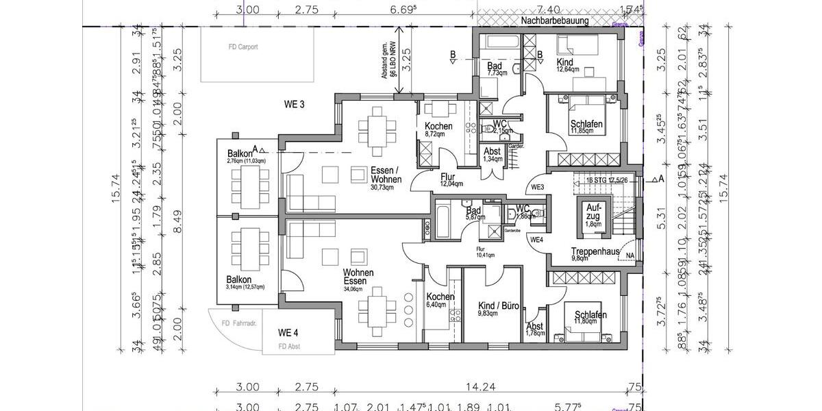 Etagenwohnung Rheine Altenrheine - 3 Zimmer, 85 m&sup2;, 850&euro; | Angebot:26551150