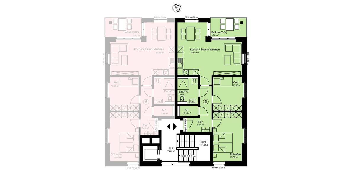 Etagenwohnung Recke - 3 Zimmer, 77 m&sup2;, 330.000&euro; | Angebot:26657674