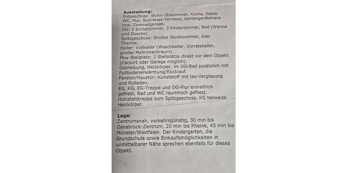 Doppelhaushälfte Tecklenburg - 5 Zimmer, 100 m&sup2;, 385.000&euro; | Angebot:25108212